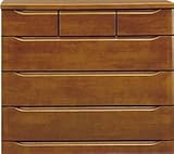 シック 2色対応 100cm幅 4段ローチェスト 木製 完成品 (ブラウン)