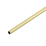 uxcell 真鍮丸管 300 mm長さ 0.2 mm壁厚さ シームレスストレートパイプチューブ 4mm外径 x 0.2mm壁厚,1個