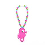 Nummy Beads Magenta Seahorse Baby Carrier Teether Teething Accessory Toy by Nummy Beads