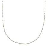 [フェアリーカレット] プラチナネックレス Pt850 スクリューチェーン 40cm (幅0.9mm 1g)