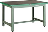 トラスコ 中量作業台(ゴムマット張り・ダップ樹脂天板) GWP-1275G5