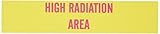 Brady 93629 Radiation Sign, 1-11/16" x 8", Magenta/Yellow [並行輸入品]