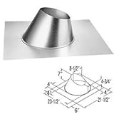 DuraVent 58dva-f6 5インチx 8インチDirectVent Pro – galvanizedl調節可能な屋根点滅、 5 x 8 58DVA-F6 1