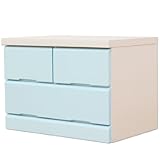 タンスのゲン 国産 鏡面タンス 完成品 幅60cm 2段 マカロン アイスブルー 02010260 BL