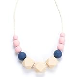 BEBE by Me 'Cosmopolitan' Hard + Soft + Cushy Beads All-in-1 Teething Necklace [並行輸入品]