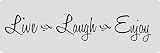 WallstickersUSA Nursery Wall Sticker, Live Laugh Enjoy [並行輸入品]