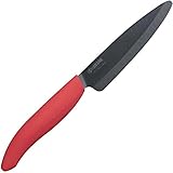 京セラ セラミックナイフ Redスタイル フルーツナイフ ブラックブレード 11cm 漂白除菌OK 無料研ぎ直し券付 FKR-110B-RD