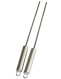 WARRAH Set of 2 Barbecue Skewers Set - Stainless Steel Wide BBQ Kabob Sticks Stick with Quick-Slide 