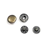 バネホック 10mm アンティーク 30組 レザークラフト 手芸 ハンドメイド パーツ ボタン 金具 (アンティーク 30組)