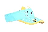 子供の日の保護帽子子猫夏の帽子トップ2-4年なし（青）