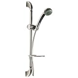 Builders Shoppe 4210 CP真鍮スライドバー調節可能な高さマッサージHand Held Shower andソープディッシュクローム仕上げ