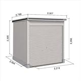 ヨド物置　エルモトピット　LOC-2225HD　追加棟 （土間タイプ）　※追加棟施工には基本棟の別途購入が必要です　【自転車・バイクの盗難対策に　バイクガレージ】 カシミヤベージュ