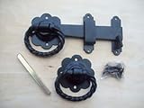 IRONMONGERY WORLDブラックOrnateファンシーツイストガーデンゲートドアリングラッチ手。。。by ironmongery世界