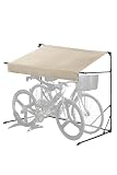 FIELDOOR 自転車置き場 サイクルポート 自転車 テント 自転車小屋 収納 屋根 サイクルガレージ 折りたたみ 庇 家庭用 高耐候 UVカット 耐水 400D カバー 雨よけ 日よけ 駐輪場 庭 バイク サイクルパーキング おしゃれ 屋外 簡単 [2台用] [ライトベージュ]