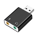 USB オーディオ変換アダプター 外付け サウンドカード USB 3.5mm ミニ ジャック ヘッドホン・マイク端子 PS4/MacBook/Mac Mini/iMac/Windows PCなど対応 ドライバー不要