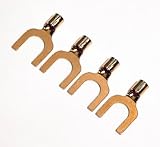 OFC 純銅 Yラグ端子 ポスト径8mm スピーカー端子 高純度無酸素銅 無メッキ 圧着端子 スペード端子 日本製 ナックオーディオ オリジナル F5.5-8 4個set