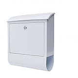 シンプル郵便ポスト/郵便受け/鍵付き (白)