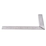 Baoblaze 0〜25cm　L型　直角定規　スクエアルーラー　測定ツール　ステンレス　アングルルーラー　防錆性