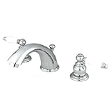 Kingston Brass KB961PL Two Handle 4 in. to 8 in. Mini Widespread Lavatory Faucet with Retail Pop-up