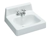 KOHLER K-2861-0 Hudson Wall-Mount Bathroom Sink, 19-Inch X 17-Inch, White [並行輸入品]
