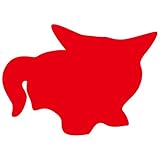 Sticker Shop Haru ねころぶ猫 ステッカー 赤