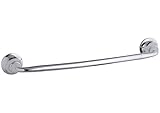 KOHLER K-11370-CP Forte 18-Inch Sculpted Towel Bar, Polished Chrome [並行輸入品]