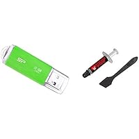 【セット買い】シリコンパワー USBメモリ 32GB USB3.1 & USB3.0 ヘアライン仕上げ 永久保証 Blaze B02 グリーン SP032GBUF3B02V1NJB & ドイツ Thermal Grizzly社製 オーバークロック用特別設計高性能熱伝導グリス Kryonaut 1g