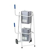 pa-man 一斗缶スタンド 車輪付き 2段 18L用 組立式 回転ハンドル付 塗料缶