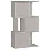 arne オープンシェルフ 3段 飾り棚 ディスプレイ 木 北欧 木製 おしゃれ オープンラック 幅60 扉付き AT DX-3 グレー