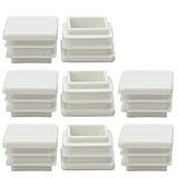 uxcell パイプキャップ 20 x 20mm プラスチック スクエア カバー キャップ 17-19mm インナーサイズ 家具 デスク チェア フィート フロア プロテクター 8個入り