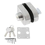 B Blesiya ドアロック　ガラス　　シルバートーン　ガラスドアロック　高品質　DIYロック　ドアボルト