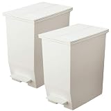 リス ゴミ箱 ペダル式 棚下 両開き ソロウ ペダルオープンツイン 45L 2個セット ホワイト 日本製 抗菌 防汚 加工