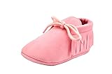 秋冬　赤ちゃん　キッズ　スクラブ　タッセル　ウォーカー　ベビーシューズ　ソフト底レース ファーストシューズ 屋内 子供 幼児 新生児靴 滑り止め (13cm（12-18ヶ月）, ピンク)