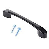 1個入り プルハンドル 取っ手 取手 プルノブ ドアハンドル キッチン 食器棚 クローゼット 家具 引き出し プル ノブ ネジ付き ブラック M