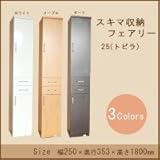 スキマ収納 フェアリー 25(トビラ) 幅250×奥行353×高さ1800mm メープル【カード払限定】