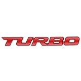 [ネグエス] ターボエンブレム TURBO ターボ 車 エンブレム ステッカー カーステッカー 11mm×97mm レッド