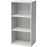 山善(YAMAZEN) カラーボックス 3段 幅42×奥行29×高さ88.5cm ホワイトウォッシュ GCB-3(JW)