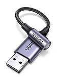 UGREEN USB オーディオ 変換アダプタ USB2.0 to 3.5mm 変換ケーブル 外付け サウンドカード 4極 TRRS 変換 イヤホン PS4 等適用 Windows/Mac OS/PS4/PS5/Linux/Chromebook等対応
