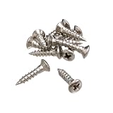 YJB PARTS ピックガード・パネル用ビス Φ2.7mm ミリサイズ 日本製 (ニッケル15pcs)
