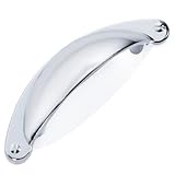 Southern Hills光沢クロム引き出しプル( 5パック）、カップPulls、2.5インチねじ間隔 – 4インチ合計長、Bin、プルキャビネットハードウェア、クローム引き出しハンドル