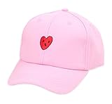 (ビグッド)Bigood 可愛い ベビー 帽子 キャップ ハート柄 子供用 野球帽 ベースボールキャップ キッズ 男の子 女の子 カジュアルキャップ 日よけ お出かけ（ピンク）