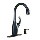 Glacier Bay Single-Handle Pull-Down Kitchen Faucet with Soap Dispenser in Mediterranean Bronze by GL
