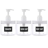 Segbeauty ディスペンサー 大口径詰め替えボトル 500ml 透明 クリア 注ぎ入れ簡単 袋ごと ソープ 容器 シャンプー コンディショナー ボディソープ