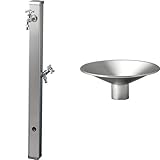 ユニソン(UNISON) スプレスタンド70  ステンレスシルバー  蛇口2個セット  シルバー シャインポットセット