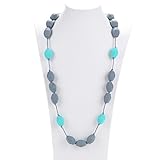 Mamaluna Stylish Silicone Samba Necklace Teether for mom to wear - Baby Teething Gum Massager Food G
