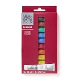 Winsor & Newton (ウィンザー＆ニュートン) ガッシュ 絵の具セット 絵の具 チューブ10本セット(各12ml)