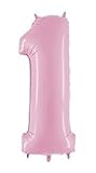 1 Number One # 1 1stベビーパステルピンクガール誕生日PARTY Mylar Balloon 40 "