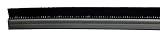 Tanis Brush FPVC141072 Stapled Strip Brush with Flexible PVC H-Shaped Profile Black Nylon Bristles 6