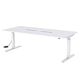 オフィス テーブル デスク 机 作業台 ワークテーブル 電動昇降ミーティングデスク W2100 ERD-MTG21090 サンワサプライ (TD)