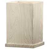 インテリアポット(植木鉢/プランター) ウッディ クアドラ 21cm 穴有/受皿付 ホワイト(白) 〔ガーデニング用品/園芸〕